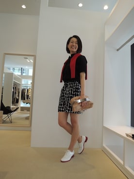 「Luca Grossi（ルーカグロッシ）のアイテム（その他シューズ）」を使った、FLONTVIOROスタッフさん（レディース・165cm）の春コーディネート