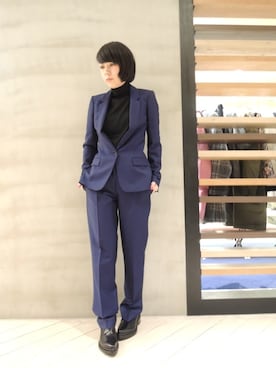 「ACNE（アクネ）のアイテム（ジャケット/アウター）」を使った、FLONTVIOROスタッフさん（レディース・158cm）の秋コーディネート