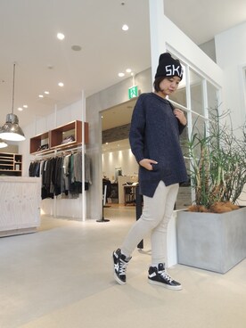 「MARANT ETOILE（マランエトワール）のアイテム」を使った、FLONTVIOROスタッフさん（レディース・160cm）の冬コーディネート