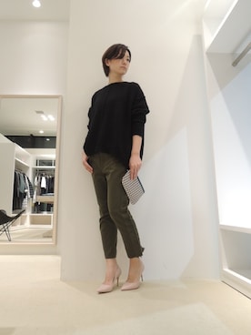 「ISABEL MARANT（イザベルマラン）のアイテム（パンツ）」を使った、FLONTVIOROスタッフさん（レディース・164cm）の冬コーディネート