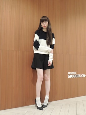 「HACHE（アッシュ）のアイテム」を使った、FLONTVIOROスタッフさん（レディース・160cm）の冬コーディネート