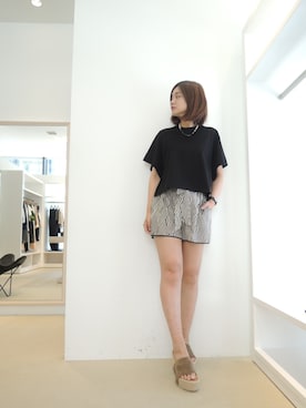 「ISABEL MARANT（イザベルマラン）のアイテム（トップス）」を使った、FLONTVIOROスタッフさん（レディース・160cm）の夏コーディネート