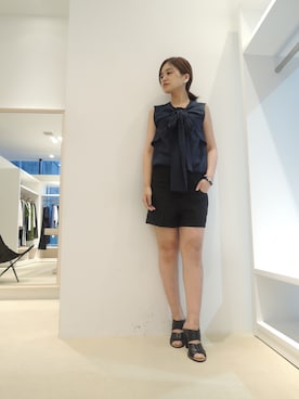 「Chloe（クロエ）のアイテム」を使った、FLONTVIOROスタッフさん（レディース・160cm）の夏コーディネート