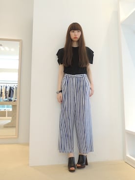 「ISABEL MARANT（イザベルマラン）のアイテム（トップス）」を使った、FLONTVIOROスタッフさん（レディース・160cm）の夏コーディネート