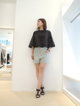 「ISABEL MARANT（イザベルマラン）のアイテム（トップス）」を使った、FLONTVIOROスタッフさん（レディース・160cm）の夏コーディネート