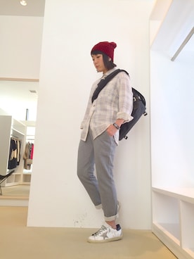 「ISABEL MARANT（イザベルマラン）のアイテム（トップス）」を使った、FLONTVIOROスタッフさん（レディース・159cm）の夏コーディネート