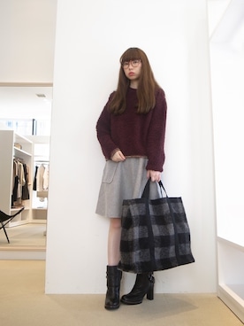 「DEMYLEE（デミリー）のアイテム」を使った、FLONTVIOROスタッフさん（レディース・160cm）の夏コーディネート