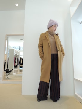 「CARVEN（カルヴェン）のアイテム」を使った、FLONTVIOROスタッフさん（レディース・155cm）の秋コーディネート