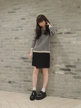 「CARVEN（カルヴェン）のアイテム」を使った、FLONTVIOROスタッフさん（レディース・160cm）の秋コーディネート