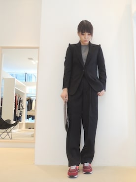 「McQ（マックキュー）のアイテム」を使った、FLONTVIOROスタッフさん（レディース・160cm）の秋コーディネート