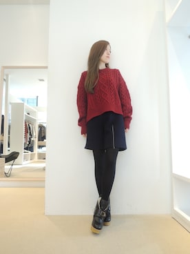 「Chloe（クロエ）のアイテム」を使った、FLONTVIOROスタッフさん（レディース・154cm）の秋コーディネート