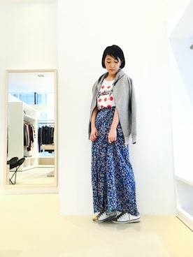 「MARANT ETOILE（マランエトワール）のアイテム」を使った、FLONTVIOROスタッフさん（レディース・159cm）の冬コーディネート