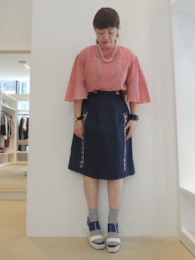 「YOSHIYO」｜FLONTVIOROスタッフさん（レディース・160cm）の冬コーディネート