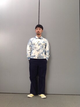 「フレア」｜「アイテム（デニムジャケット）」を使った、utsunomiyaさん（メンズ・170cm）の春コーディネート
