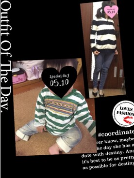 「RALPH LAUREN（ラルフ ローレン）のアイテム（ニット/セーター、その他）」を使った、cookie♡さん（レディース・156cm）の春コーディネート