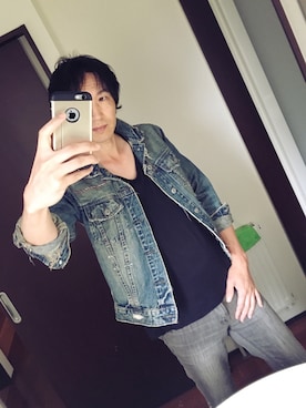 「TAKEO KIKUCHI（タケオキクチ）のアイテム（その他アウター）」を使った、Pyonさん（メンズ・180cm）の春コーディネート