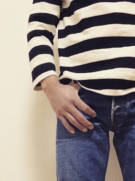 「SAINT JAMES（セントジェームス）のアイテム」を使った、OHCHAN COLOUR SCENEさん（メンズ・172cm）の秋コーディネート