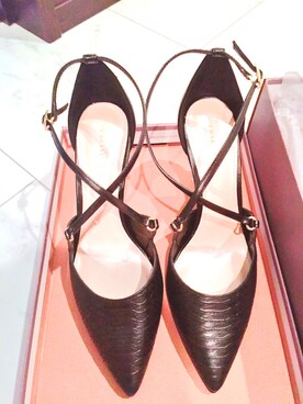 「CHARLES & KEITH（チャールズ & キース）のアイテム（パンプス、ブラック系）」を使った、yuu.さん（レディース・154cm）の秋コーディネート