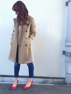 「SEVENDAYS=SUNDAY（セブンデイズサンデイ）のアイテム（トレンチコート）」を使った、　　　toui'さん（レディース・159cm）の春コーディネート