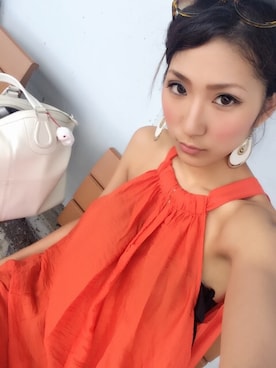 「マキシワンピ」｜中野 彩菜さん（レディース・168cm・20代）の夏コーディネート