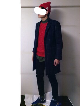 「Ralph Lauren」｜「アイテム（チェスターコート）」を使った、toshiさん（メンズ・179cm）の冬コーディネート