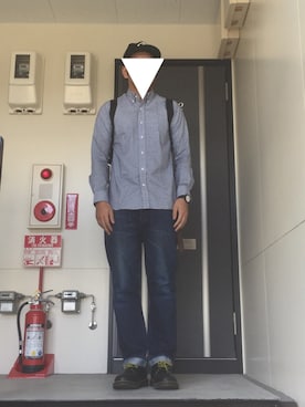 「ノームコア」｜「アイテム（キャップ）」を使った、f.c.s_cさん（メンズ・175cm）の秋コーディネート