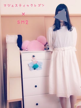 「SM2（エスエムツー）のアイテム（スカート、ホワイト系）」を使った、リ サさん（レディース・169cm）の夏コーディネート