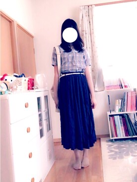 「MAJESTIC LEGON（マジェスティックレゴン）のアイテム（トップス、その他）」を使った、リ サさん（レディース・169cm）の夏コーディネート