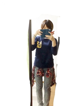 「UNDER ARMOUR（アンダーアーマー）のアイテム（その他トップス、その他）」を使った、秋帆さん（レディース・153cm）の秋コーディネート