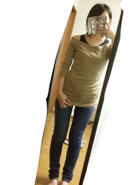 「rumseeのアイテム（トップス、その他）」を使った、秋帆さん（レディース・153cm）の秋コーディネート