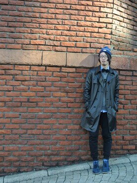 「WHEREABOUTS（ウェアラバウツ）のアイテム」を使った、ヒラヤマ(Team Double)さん（メンズ・173cm）の冬コーディネート