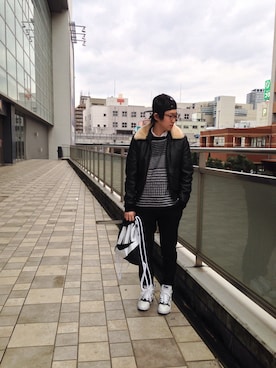 「VANISHING ELEPHANT（ヴァニッシングエレファント）のアイテム」を使った、ヒラヤマ(Team Double)さん（メンズ・173cm）の冬コーディネート