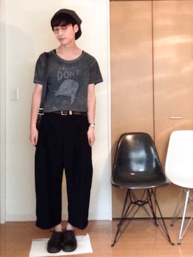 「COACH」｜「アイテム（ハンチング/ベレー帽）」を使った、Dyeさん（メンズ・175cm）の夏コーディネート