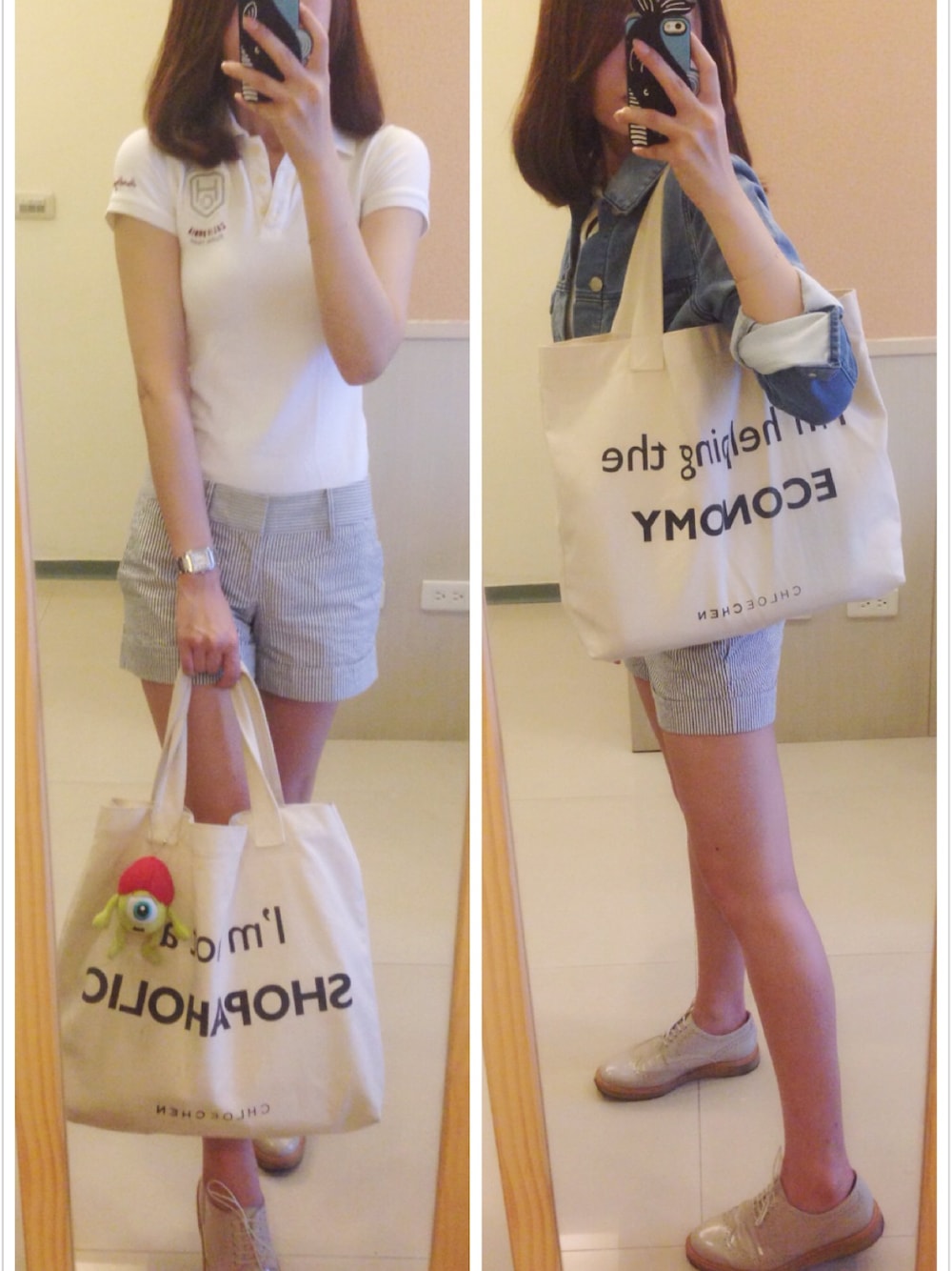 「シンプル、moussy、チョーカー、ポロシャツ、reefur、HOLLISTER、Cartier」｜「MAISON DE REEFURのウィングチップシューズ（ドレスシューズ、ベージュ系）」を使った、雪倫さん（レディース・168cm）の春コーディネートの1枚目の写真
