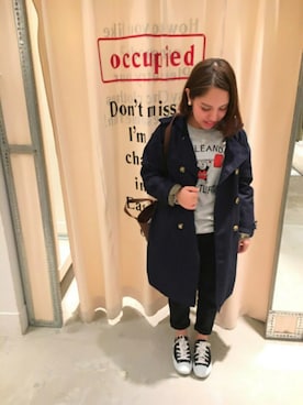 「coenスタッフスタイリング」｜「アイテム（トレンチコート）」を使った、ろどリーさん（レディース・149cm）の春コーディネート