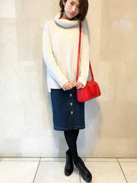 「rag & bone（ラグアンドボーン）のアイテム（ニット/セーター）」を使った、 Yanagi Megumiさん（レディース・161cm）の冬コーディネート