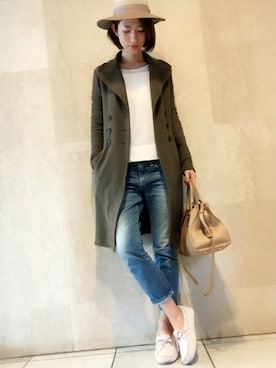 「rag & bone（ラグアンドボーン）のアイテム（帽子）」を使った、 Yanagi Megumiさん（レディース・161cm）の冬コーディネート