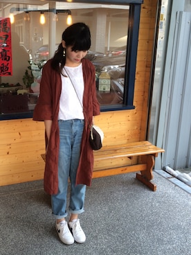 「NIKE（ナイキ）のNIKE/ナイキ グランドテラス 654495（スニーカー）」を使った、Nanaさん（レディース・160cm）の秋コーディネート