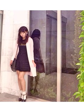 「黒×ピンク」｜「アイテム（パンプス）」を使った、naoさん（レディース・158cm）の秋コーディネート