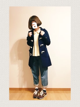「Crisp（クリスプ）のアイテム（ダッフルコート）」を使った、amechan .さん（レディース・154cm）の冬コーディネート