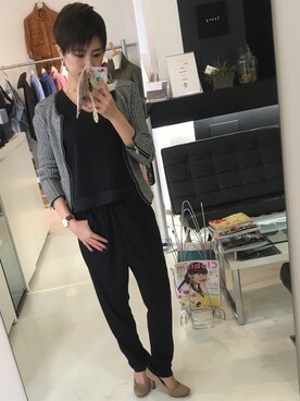 「GU（ジーユー）のアイテム（つなぎ/オールインワン）」を使った、shiorinさん（レディース・158cm）の春コーディネート