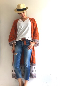 「Ungrid（アングリッド）のフレイドヘムストスリ（デニムパンツ）」を使った、shiorinさん（レディース・158cm）の春コーディネート