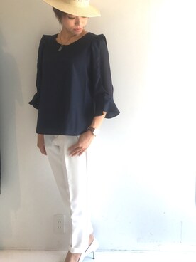 「Janiss（ジャニス）のアイテム（帽子）」を使った、shiorinさん（レディース・158cm）の春コーディネート