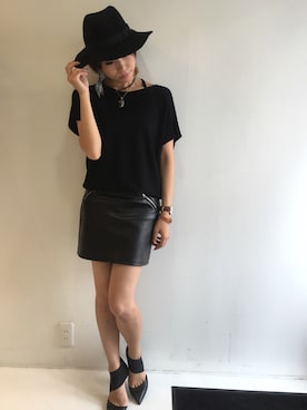 「LOOPのアイテム」を使った、shiorinさん（レディース・158cm）の夏コーディネート