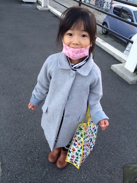 「おでかけ」｜「アイテム（その他アウター）」を使った、ゆあ。さん（キッズ・100cm）の冬コーディネート