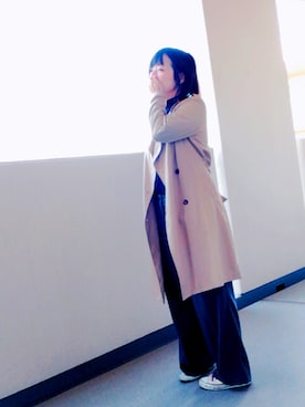 「e.r.g*（イーアールジー）のアイテム（ジャケット/アウター）」を使った、ゆあ。さん（レディース・158cm）の秋コーディネート