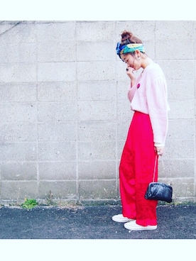 「VINTAGE（ヴィンテージ）のアイテム（ヘアバンド）」を使った、ツメ。さん（レディース・153cm）の冬コーディネート