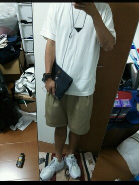 「Adam et Rope A・E・R（アダムエロペ）のアイテム（パンツ）」を使った、ちぇけらさん（メンズ・171cm）の夏コーディネート