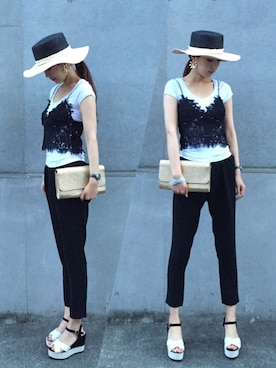 「ハットコーデ」｜Makiko vogueさん（レディース・165cm）の春コーディネート