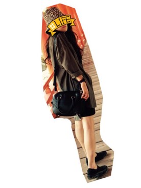 「GLOBAL WORK（グローバルワーク）のアイテム（ハット、ブラウン系）」を使った、NORIKOさん（レディース・155cm）の秋コーディネート